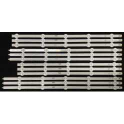 LED Backlight Strip LG / Panasonic 50" - 6 strips x 10 leds - 5 + 5 - (3L1+3R1+3L2+3R2) - 3V