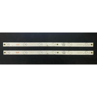 Комплект ленти универсални 22" - 2 ленти x 6 LED - ZDCX215D06-ZC14F-02 - ZDCX215D06-ZC21F-02 - 380mm - 3V