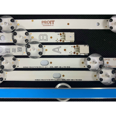 LED Backlight Strip other brands 49" - 4 strips x 5 LEDs + 2 strips x 5 LEDs - 4A + 2B