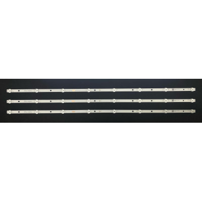 LED Backlight Strip other brands 43" - 3 strips x 8 LEDs (4 + 4 - parallel) - 6V - 803mm - HL-00430A30-0402S-06 A1 - MS-L2392 V2