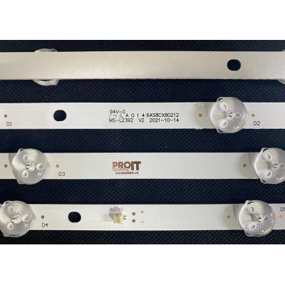 Комплект ленти универсални 43" - 3 ленти x 8 LED (4 + 4 - паралелно) - 6V - 803mm - HL-00430A30-0402S-06 A1 - MS-L2392 V2