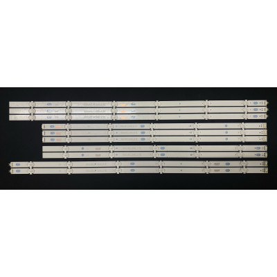 LED Backlight Strip LG 60" - 5 strips x 11 LEDs - 6 + 5 LEDs - 10 strips - 3V - 3A + 3B + 2C + 2D - 60UJ63_UHD_A B C D