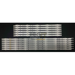 Samsung 55" TV LED háttérvilágítás készlet - 6 darab x 12 LED - 7 + 5 LED - 3V - 1160mm - D4GE-550DCA-R3 + D4GE-550DCB-R3