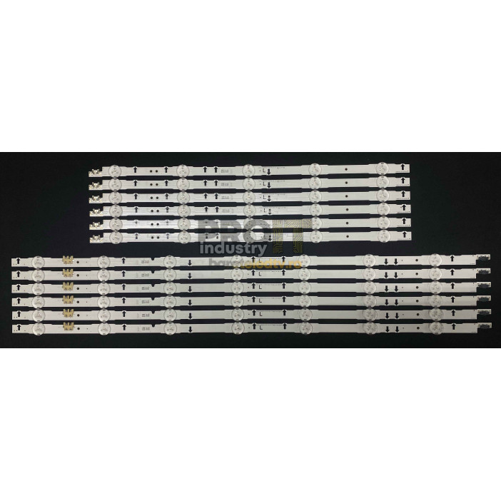 Samsung 55" TV LED háttérvilágítás készlet - 6 darab x 12 LED - 7 + 5 LED - 3V - 1160mm - D4GE-550DCA-R3 + D4GE-550DCB-R3