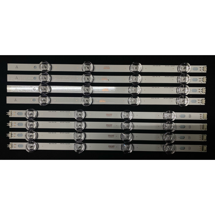 LED Backlight Strip LG 40" - 4 strips x (4+4) led, 8 pieces, 4A + 4B