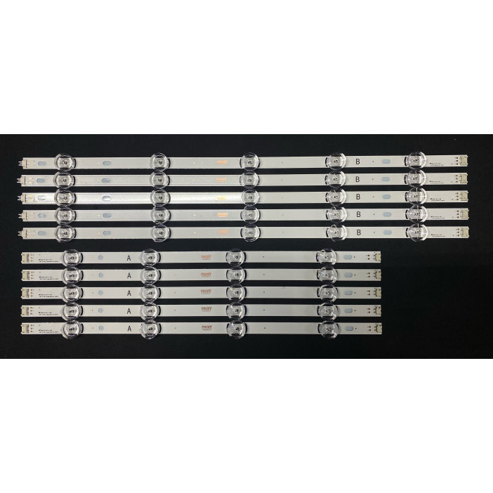 LED Backlight Strip LG 50" - 5 strips x (5+4) led, 10 pieces, 5A + 5B