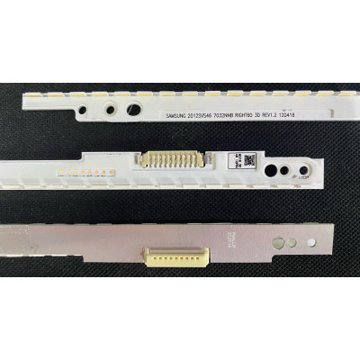 Samsung 46" TV LED háttérvilágítás készlet - 2 oldalsó szalag x 60 LED - 3V - 2012SVS46 7032NNB - csatlakozó 10 tűk