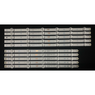 LED Backlight Strip LG 42" - 5 strips x 11 LEDs - 6 + 5 LEDs - 3V - 870mm - Innotek 42" NDE Rev 0.3 A + B - SVL420A60