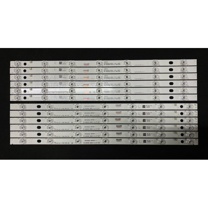 LED Backlight Strip Panasonic 48" - 6 strips x 14 LEDs (7 + 7 LEDs) - 480TV05 480TV06 V2 R L - BX-480S04E01-2BBH2