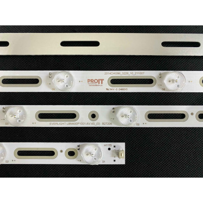 LED Backlight Strip Hisense 40" - 4 strips x 10 LEDs - 3V - 780mm - LBM400P1001-AV-4S_(0) - LBM400P1001-AU-3S(0) - LJ41-000105A