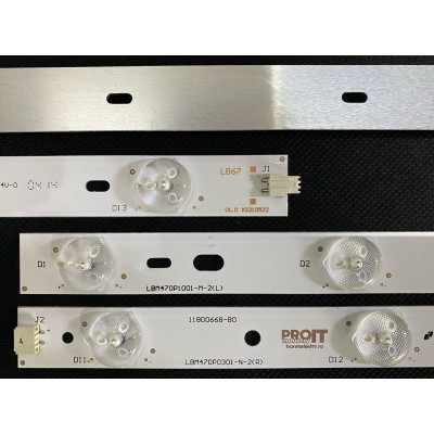 Комплект ленти Philips 47" - 7 ленти x 13 LED (10 + 3) - 3V - 960mm - LBM470P0301-N-1(R) + LBM470P1001-M-1(L)