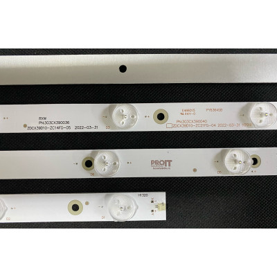 LED Backlight Strip other brands 39" - 4 strips x 10 LEDs - 3V - 780mm - HL-00390A28-1001S-01 A0