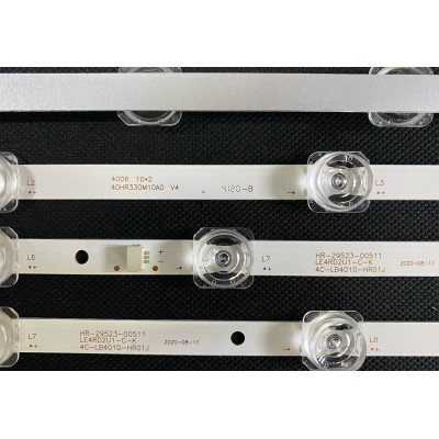 Más márkák 40" LED háttérvilágítás TV készlet - 2 darab x 10 LED - 6V - 744mm - TCL-GIC-40D6-2X10-3030 - 4C-LB4010-HR01J